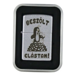 Bricheta metalica "Beszolt, Elastam!", 3.5x5.5 CM, Argintiu