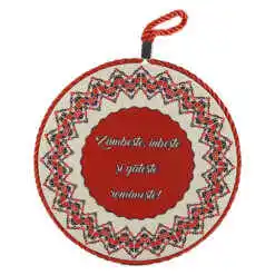 Suport oale decor "Zambeste, iubeste..." 14x19 CM, din ceramica