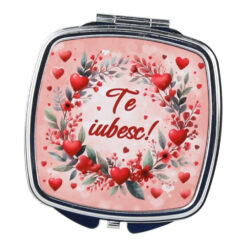 Oglinda de buzunar "Te iubesc!", inimioare 7 CM