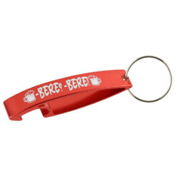 Breloc cu desfacator de sticle "Bere? Bere!" 7 CM, Rosu
