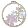 Decor din lemn Flori 12 CM, cu agatatoare