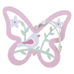 Decor din lemn Fluture 14x12 CM, cu agatatoare