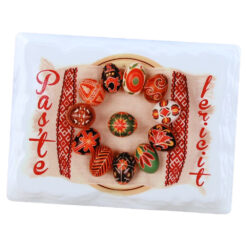 Magnet frigider din ceramica "Paste fericit" 8x6 CM