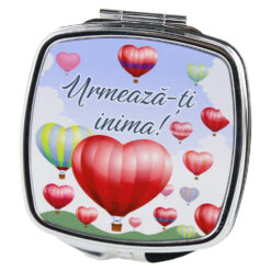 Oglinda de buzunar "Urmeaza-ti inima" baloane 7 CM