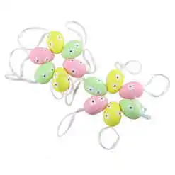 Set 12 oua din plastic 3x4 cm, decor Floral