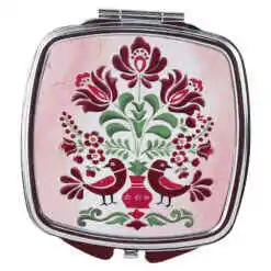 Oglinda de buzunar 7 CM, cu motive florale