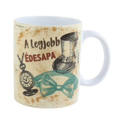Cana ceramica "A legjobb Edesapa" 330 ml, Crem