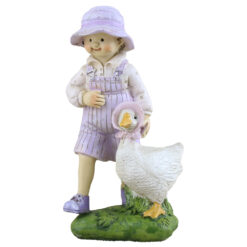 Alternative view of Figurina Copil cu gasca, din rasina 15 CM