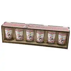 Set 6 pahare shot "Romania", cu suport lemn, traditional 29.5x8 CM