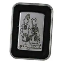 Bricheta metalica "Romania", 4?5.5 CM, Cuplu in port popular