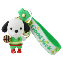 Breloc din silicon, Catel cu baschet, "Good Luck"