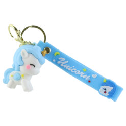 Breloc Unicorn din silicon, 12 cm