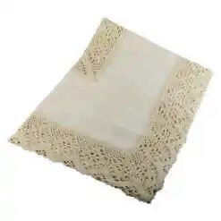 Fata de masa 85x85 CM, cu dantela, Ecru