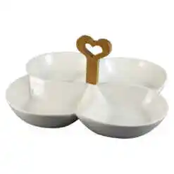 Tava din ceramica cu patru compartimente 25x25 CM, White