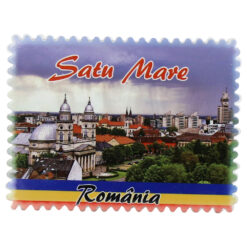 Magnet decorativ din ceramica "Romania", 8x6 CM, Satu Mare
