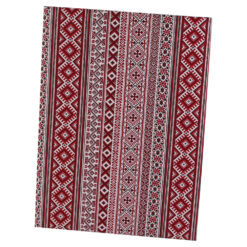 Fata de masa cu motive traditionale 140x180 CM, din bumbac, Rosu-alb-negru