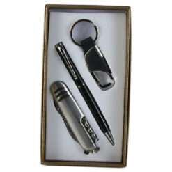 Set cadou pentru barbati, Briceag cu pix si breloc cu catarama