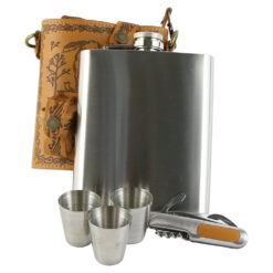 Alternative view of Set cadou pentru barbati Plosca cu briceag si 3 pahare