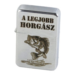 Bricheta metalica "A legjobb Horgasz" 3.5x6 CM, Argintiu