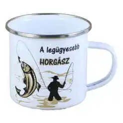 Cana metalica emailata 240 ml "A legugyesebb Horgasz"