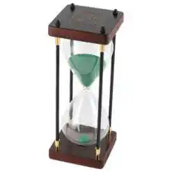 Clepsidra 30 minute, din lemn si sticla 9.5x24 CM