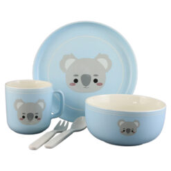 Set vesela pentru copii din portelan 5 piese, Coala