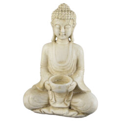 Figurina Buddha din rasina 18x26 CM, Crem