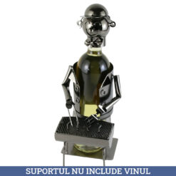 Suport sticla de vin, din metal Barbecue 16x34 CM
