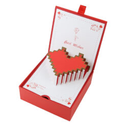 Alternative view of Cutie cu trandafiri "Love", cu spatiu pentru bijuterii, 15x15 CM, cu punga cadou