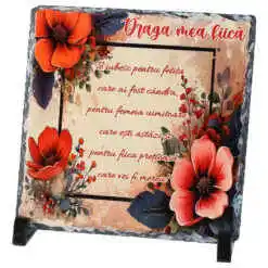 Placa ardezie "Draga mea Fiica..." 19x19 CM