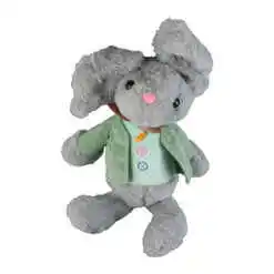 Jucarie de plus - Iepuras cu paltonas, 30 CM