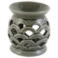 Candela aromaterapie din ceramica, 8x9 CM, verde