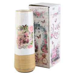 Vaza din ceramica Roses 7x20 CM, in cutie decorativa, M.301