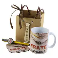 Set cadou "Frate deosebit", cu 4 piese, Vintage