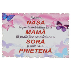 Magnet frigider din lemn "Doar o Nasa..." 9x6 CM