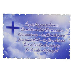 Magnet frigider din lemn "Inger, ingerasul meu..." 9x6 CM