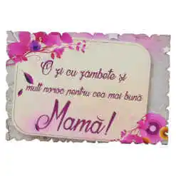 Magnet frigider din lemn "Pentru cea mai buna Mama!" 9x6 CM