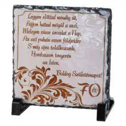 Placa ardezie "Boldog szuletesnapot 70!" 14x14 CM