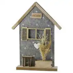 Decoratiune din pasla Casuta "Home",gri, 22x30 CM