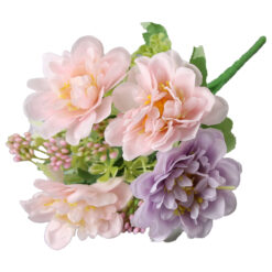 Buchet artificial cu flori si bobite 30 cm