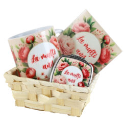 Set cadou "La multi ani!", cu 4 piese, bujor