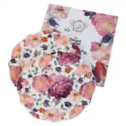 Set 2 farfurii desert "Spring Roses White", 19 CM, in cutie decorativa