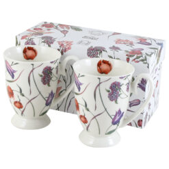 Set 2 cani din portelan "Flower Meadow", 340 ml, in cutie decorativa