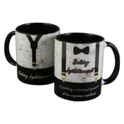 Cana ceramica "Boldog Szuletesnapot", 330 ml, Negru