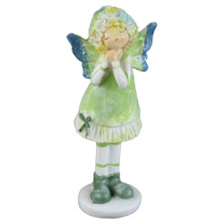 Figurina cu aripi Fluture 4x10 CM, Verde, din rasina