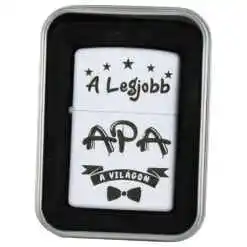 Bricheta metalica "A legjobb Apa a vilagon", 3.5x5 CM, Alb