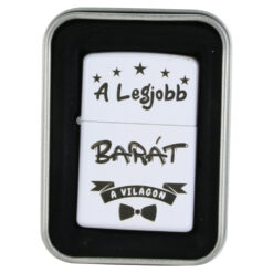 Bricheta metalica "A legjobb Barat a vilagon", 3.5x5 CM, Alb