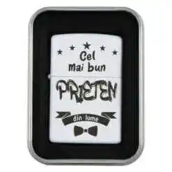 Bricheta metalica "Cel mai bun Prieten din lume", 3.5x5 CM, Alb