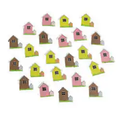 Set Casute din lemn 2 CM, multicolor