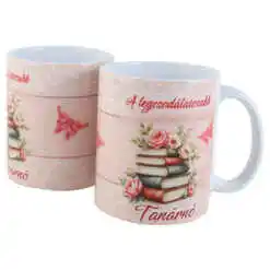 Cana ceramica "A legcsodalatosabb Tanarno" 330 ml, flori & carti
